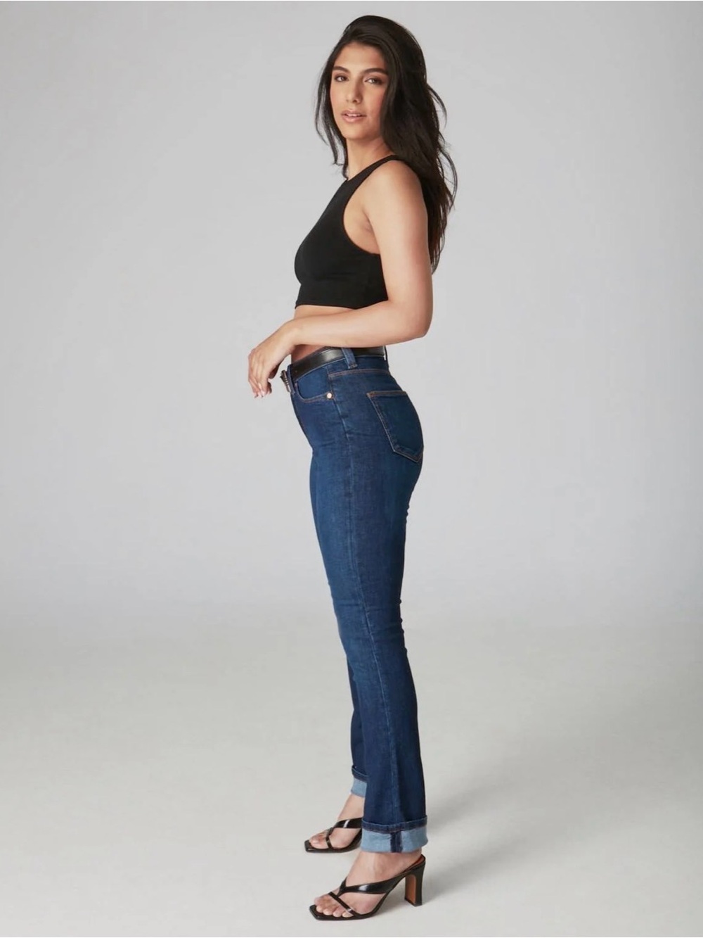 LOLA JEANS KATE CSN high rise straight Dark Blue Denim Jeans 28 NWT